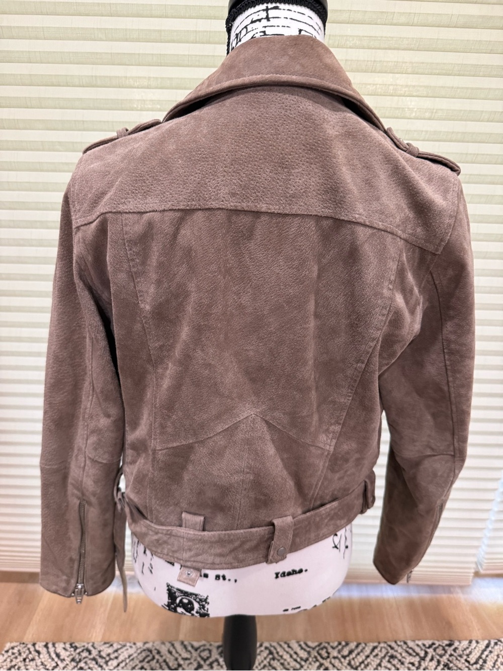 Blank NYC Taupe Suede Moto Jacket - Picture 5 of 9
